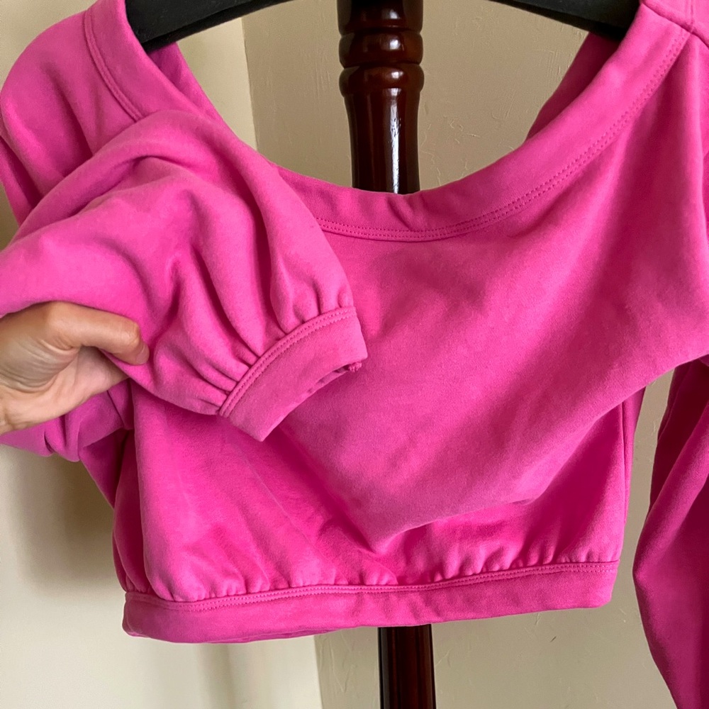 Majorelle Cropped Pink Sweater (worn once)